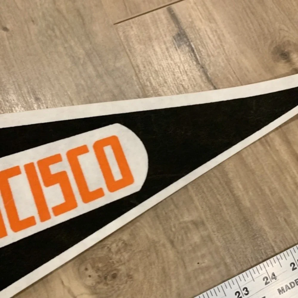 Vintage MLB Baseball San Francisco Giants Felt Orange, Black & White MLB Pennant